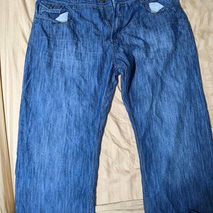 D-Lux Denim Brand 42x32 light wash Blue Motocross Style Jeans 23 inseam